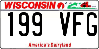 WI license plate 199VFG