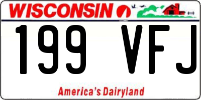 WI license plate 199VFJ