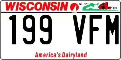 WI license plate 199VFM