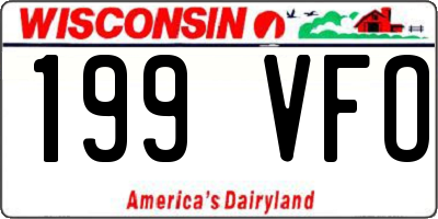 WI license plate 199VFO