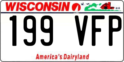 WI license plate 199VFP