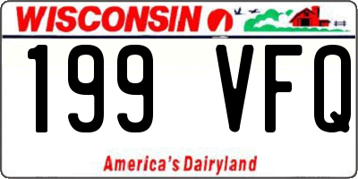 WI license plate 199VFQ