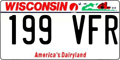 WI license plate 199VFR