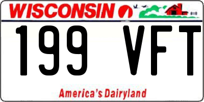 WI license plate 199VFT
