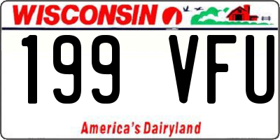 WI license plate 199VFU