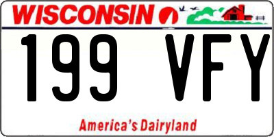 WI license plate 199VFY