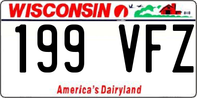 WI license plate 199VFZ