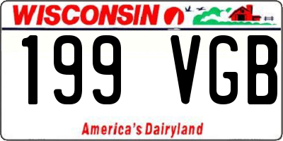 WI license plate 199VGB