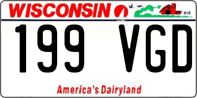 WI license plate 199VGD
