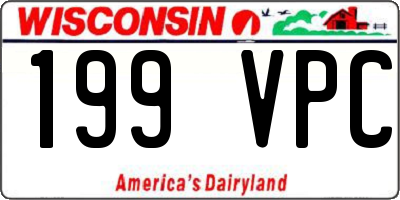 WI license plate 199VPC