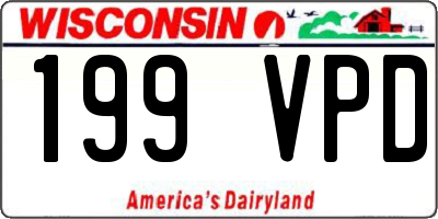 WI license plate 199VPD