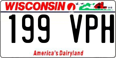 WI license plate 199VPH