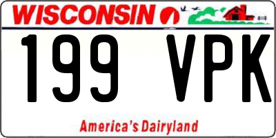 WI license plate 199VPK