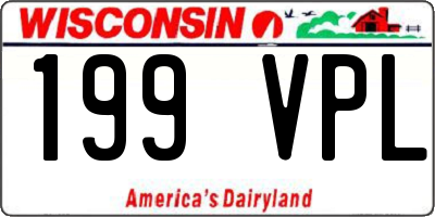 WI license plate 199VPL