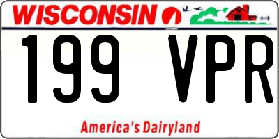 WI license plate 199VPR