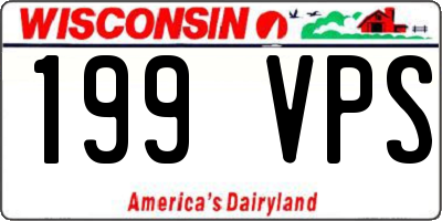 WI license plate 199VPS