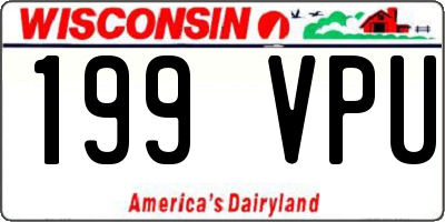 WI license plate 199VPU