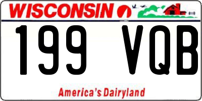 WI license plate 199VQB