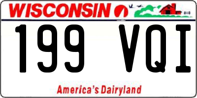 WI license plate 199VQI