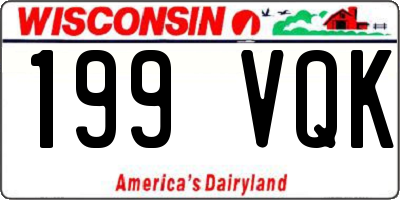 WI license plate 199VQK