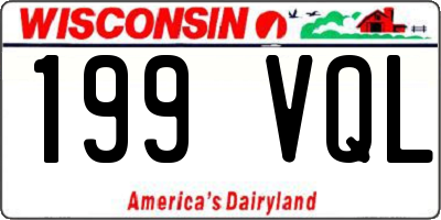 WI license plate 199VQL