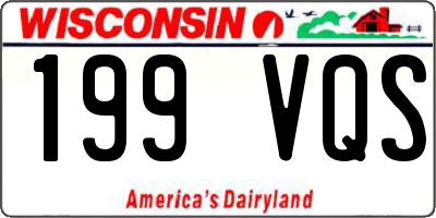 WI license plate 199VQS