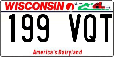 WI license plate 199VQT