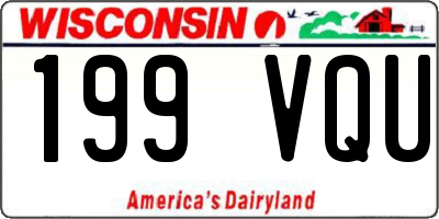 WI license plate 199VQU