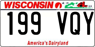 WI license plate 199VQY