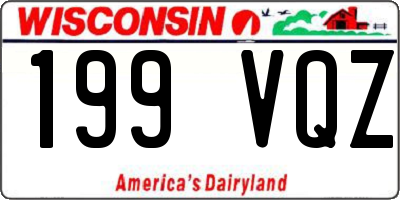 WI license plate 199VQZ