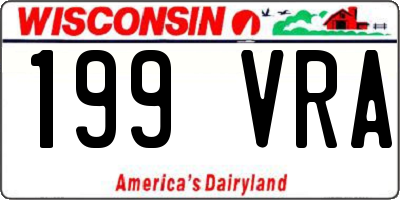 WI license plate 199VRA