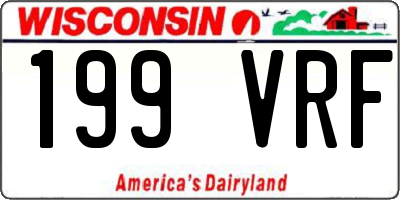 WI license plate 199VRF