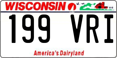 WI license plate 199VRI