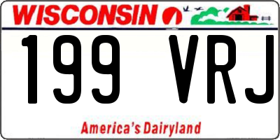 WI license plate 199VRJ