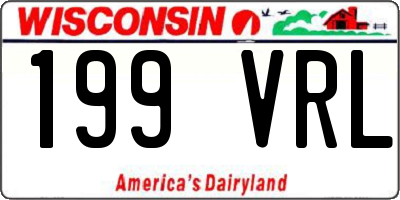 WI license plate 199VRL