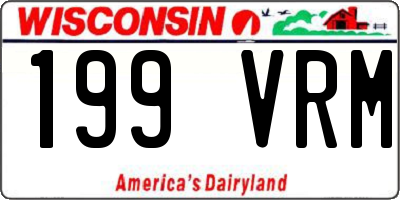 WI license plate 199VRM