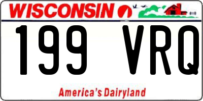 WI license plate 199VRQ