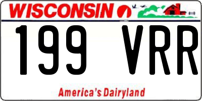 WI license plate 199VRR