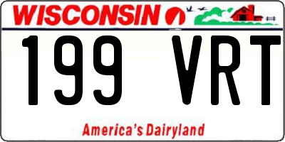 WI license plate 199VRT
