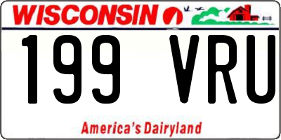 WI license plate 199VRU