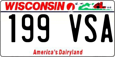 WI license plate 199VSA