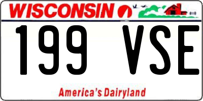 WI license plate 199VSE