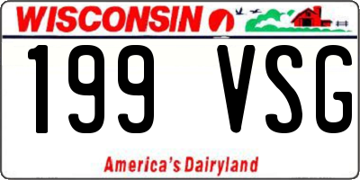 WI license plate 199VSG