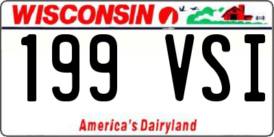 WI license plate 199VSI