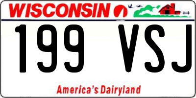 WI license plate 199VSJ