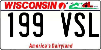 WI license plate 199VSL