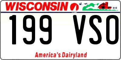 WI license plate 199VSO