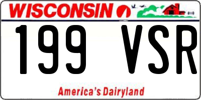 WI license plate 199VSR