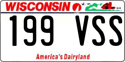 WI license plate 199VSS