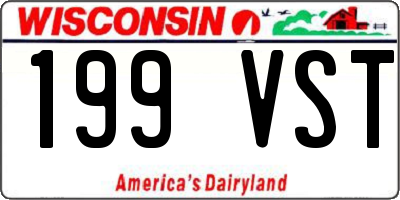 WI license plate 199VST